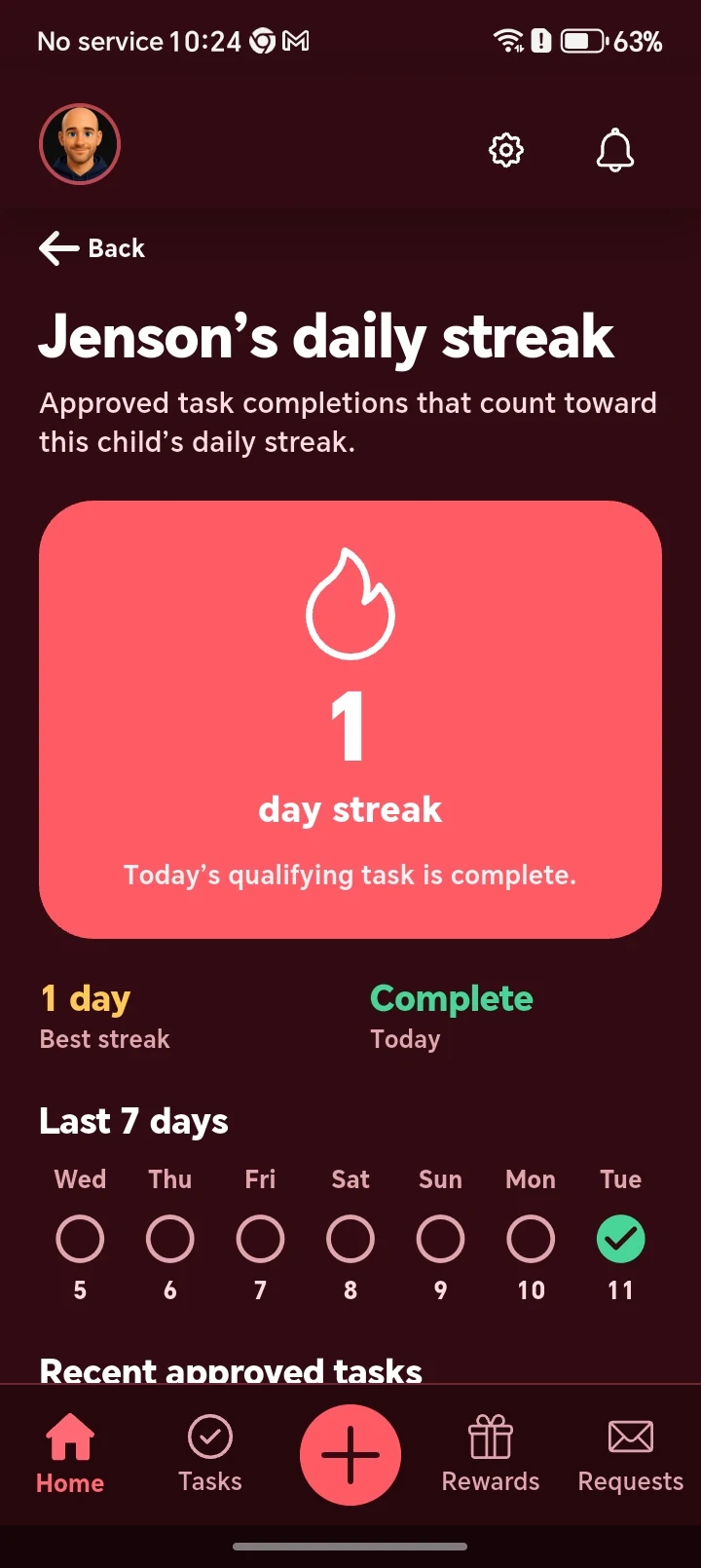 Juno daily streak